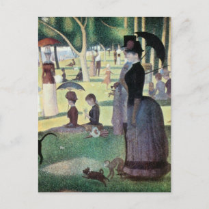 Sonntagnachmittag auf der Insel La Grande Jatte vo Postkarte