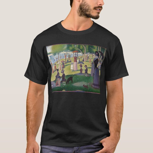 Sonntagnachmittag Seurat Neo Impressionist Malerei T-Shirt (Vorderseite)
