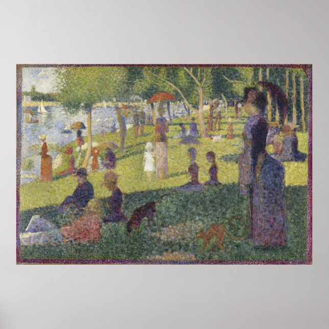 Sonntagnachmittagsinsel La Grande Jatte Seurat Poster (Vorne)