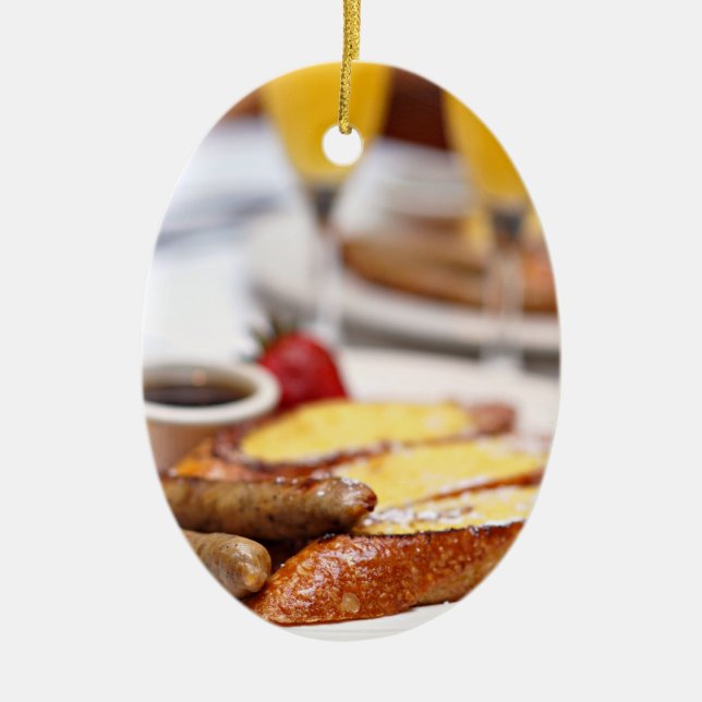 Sonntags-Brunch Keramik Ornament (Vorne)