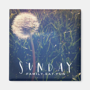 Sonntags-Familie essen Spaß Magnet