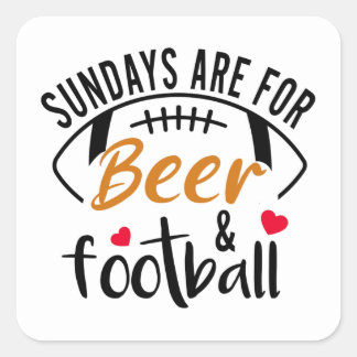 Sonntags gibt es einen Aufkleber für Bier und Foot