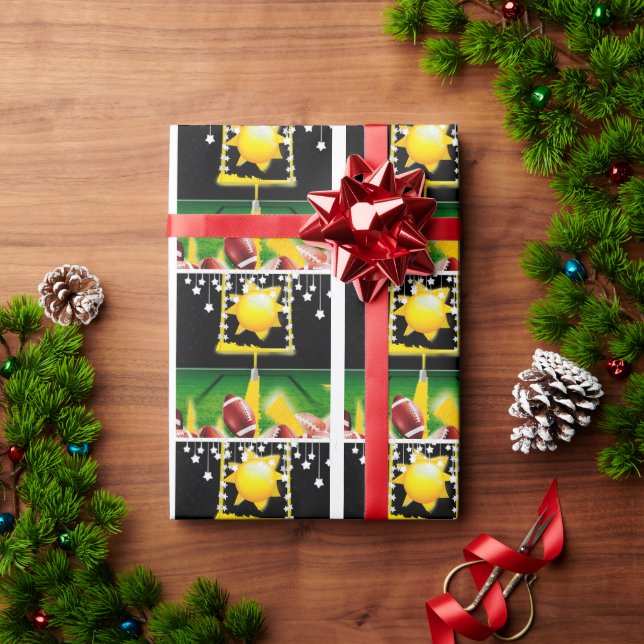 SONNTAGS NACHT FUSSBALL GESCHENKPAPIER (Feiertagsgeschenk)