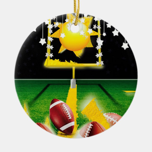 SONNTAGS NACHT FUSSBALL KERAMIK ORNAMENT (Vorne)