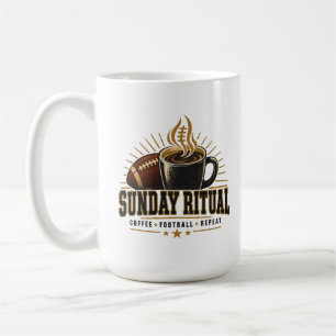 Sonntags-Ritual-Kaffee-und-Football-Becher Kaffeetasse