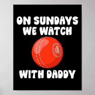 Sonntags schauen wir mit Daddy Cricket Family Kid Poster