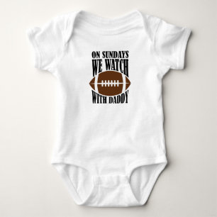 Sonntags schauen wir mit Papa Fußball Baby Strampler