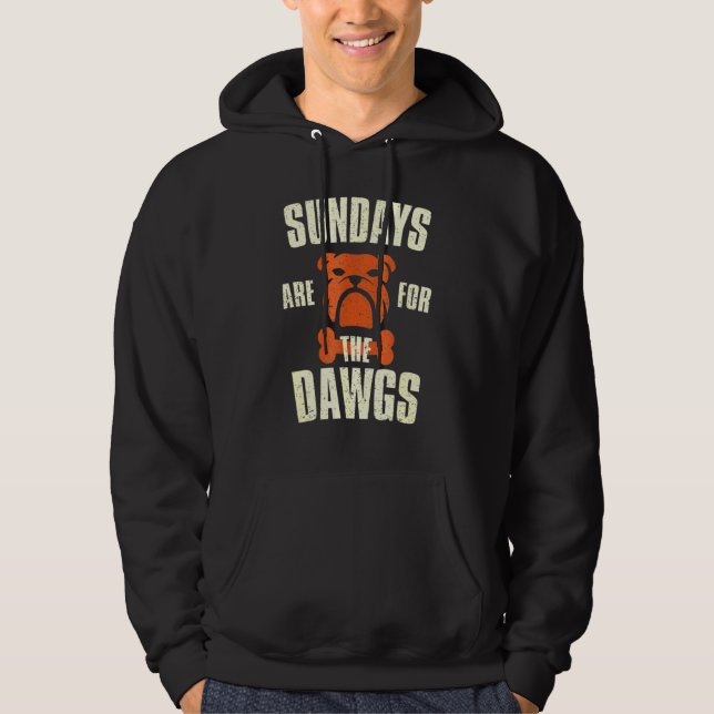 Sonntags sind die Hunde Hoodie (Vorderseite)