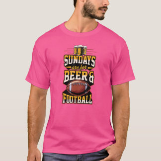 Sonntags sind für Bier und Fußball-Matching-Party T-Shirt