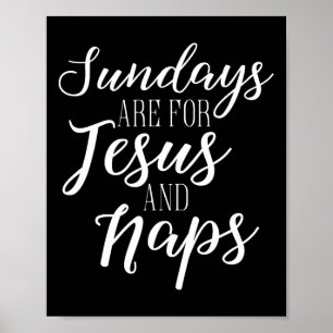 Sonntags sind für Jesus und Nickerchen Niedlichen Poster