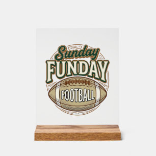 Sonntags-Spaß-Fußball-Vintage-Shirt-Design_1 Acrylschild