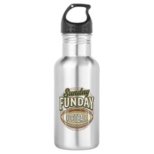 Sonntags-Spaß-Fußball-Vintage-Shirt-Design_1 Edelstahlflasche