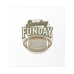 Sonntags-Spaß-Fußball-Vintage-Shirt-Design_1 Notizblock