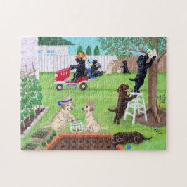 Sonntags-Spaß Labradors Malerei Puzzle