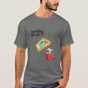 Sonntagsbrunch - Sonntagsfrühstück - Kaffee und T-Shirt