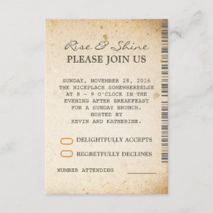 Sonntagsbrunch Zusätzliche Hochzeitskarten Einladung