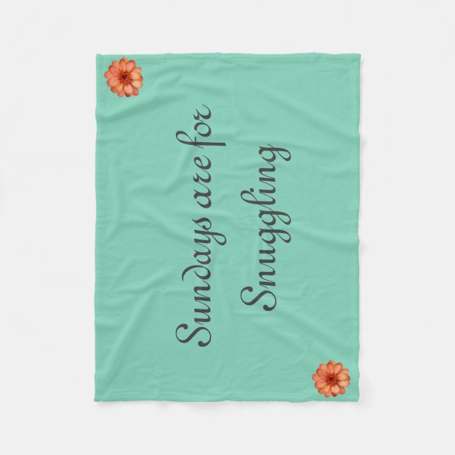 SonntagSnuggles Fleecedecke (Vorderseite)