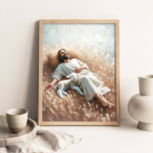 Sonntagsruhe, Digitale Christliche Kunst, Jesus Ch Poster