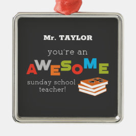 Sonntagsschullehrer Lehrtag, Phantastisch Ornament Aus Metall
