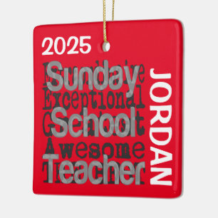 Sonntagsschullehrer Sonderbeauftragter CUSTOM Keramikornament