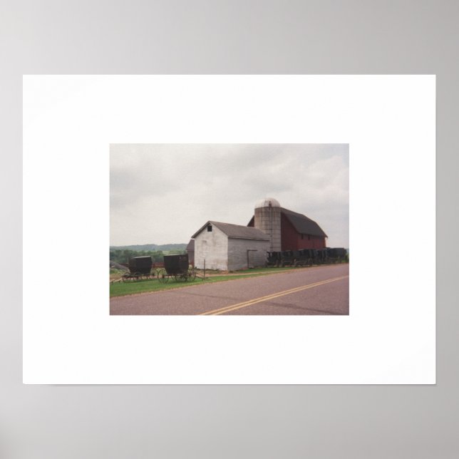 Sonntagvormittag Amish-Ansammlung Poster (Vorne)