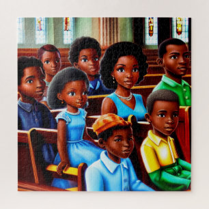 Sonntagvormittag Christliches Jigsaw-Puzzle Puzzle