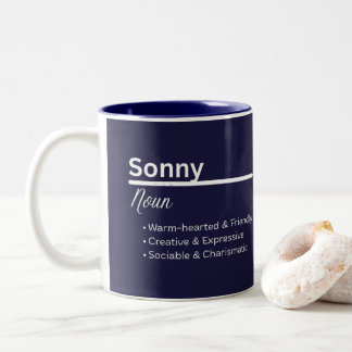 Sonny Boy Personalized Name Definition Zweifarbige Tasse
