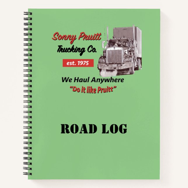 Sonny Pruitt Trucking Company Road Log Notizbuch (Vorderseite)