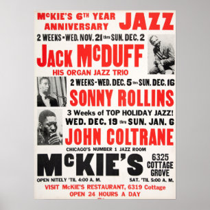 Sonny Rollins / John Coltrane / Jack McDuff Jazz Poster