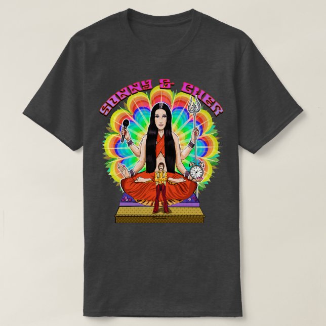 Sonny und Cher Psychedelic Goddess T-Shirt (Design vorne)