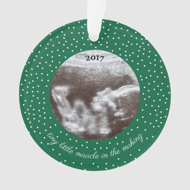 Sonogram-Bild-kleines kleines Wunder in der Ornament (Vorderseite)