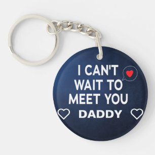 Sonogram Expectant Daddy von Blue Personalisiert B Schlüsselanhänger