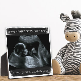 Sonogram Foto Daddy to Be I Liebe Sie bereits grau Fotoplatte