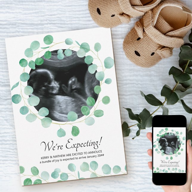 Sonogram Foto Eukalyptus Greenerity Schwangerschaf Ankündigung (Von Creator hochgeladen)