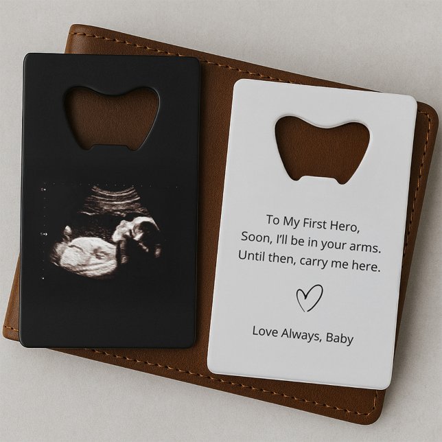 Sonogram Geschenk für Vater Ultrasound Foto Wallet Geldbeutel Flaschenöffner (Von Creator hochgeladen)