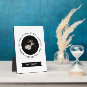 Sonogram Heart Foto des ersten Vaters Fotoplatte