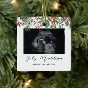 Sonogram Ultrasound Baby's First Christmas Keramikornament