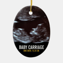 Sonogram-Verzierung - Liebe-Heirat-Kinderwagen Keramik Ornament