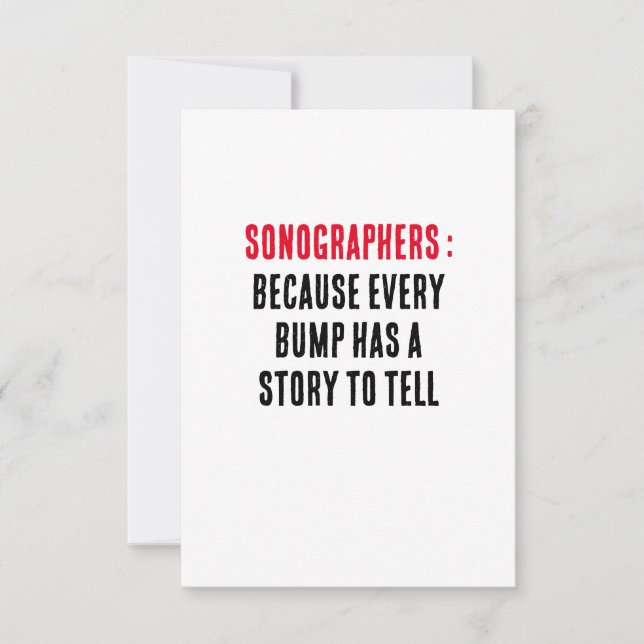Sonographen: Denn jeder Bump hat eine Geschichte z Dankeskarte (Vorderseite)