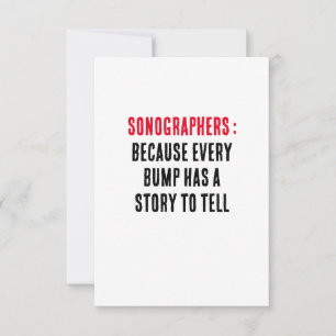 Sonographen: Denn jeder Bump hat eine Geschichte z Dankeskarte