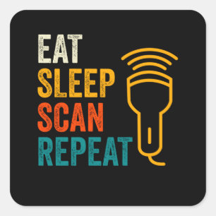 Sonographenscan Quadratischer Aufkleber