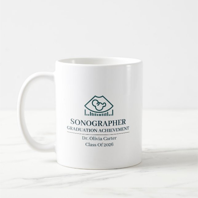Sonographer Benutzerdefinierter Name Seit Jahr Kaffeetasse (Links)