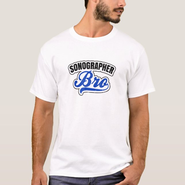 Sonographer Bro Design Cardiac Sonographer T-Shirt (Vorderseite)