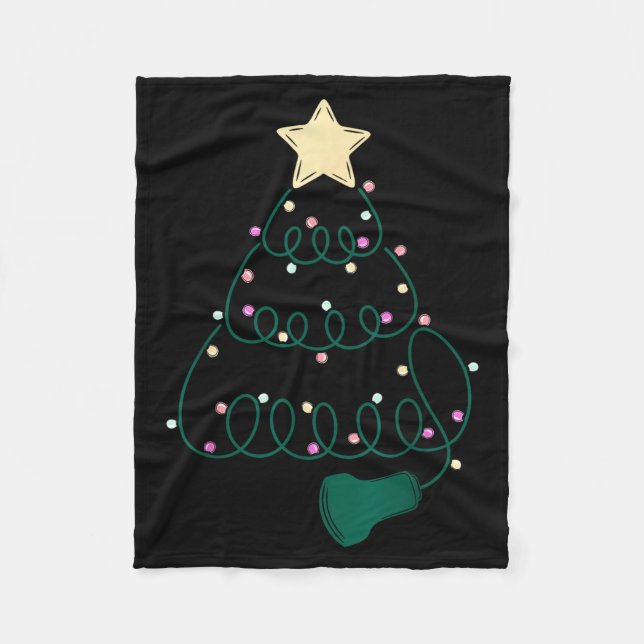 Sonographer Christmas Tree Ultrasound Mfm Sonograp Fleecedecke (Vorderseite)