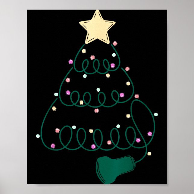 Sonographer Christmas Tree Ultrasound Mfm Sonograp Poster (Vorne)