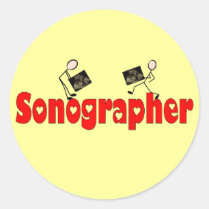 Sonographer Geschenke Runder Aufkleber