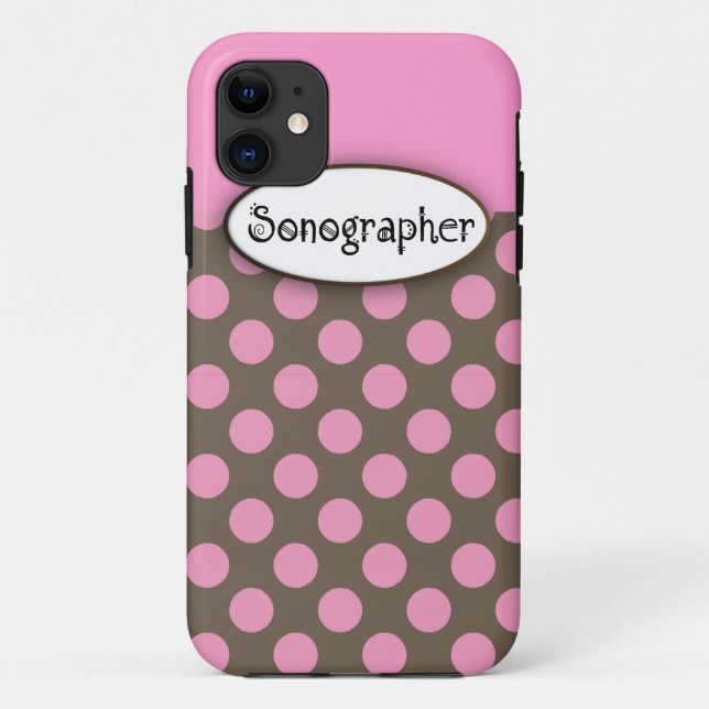 Sonographer iPhone 5 Fall-rosa Tupfen Case-Mate iPhone Hülle (Rückseite)