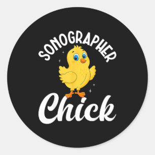 Sonographer-Mädchen - Ultraschall-Techniker Sonogr Runder Aufkleber