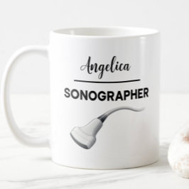 SONOGRAPHER Personalisierter Name Ultraschall Tech Kaffeetasse