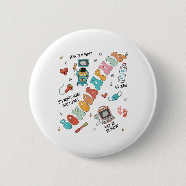 Sonographer School Nurse S Button (Vorderseite)